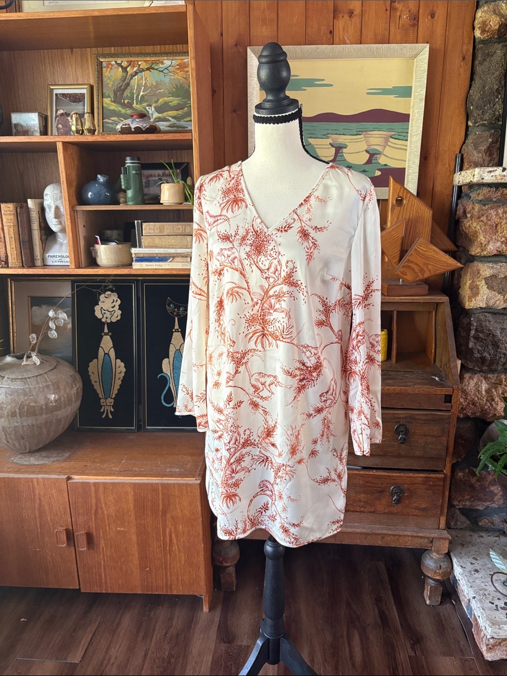 Little Moon Brassia Print Tunic Dress XS